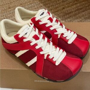 Medium Well Red and White Sneakers